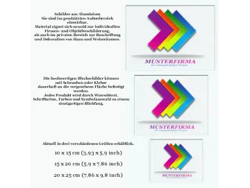 Aluminium Bilder und Schilder