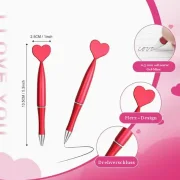 roter Herzkugelschreiber