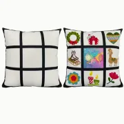 Kissenbezug mit 9 Fotos 40 x 40 cm schwarz