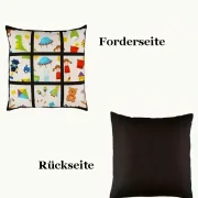 Kissenbezug mit 9 Fotos 40 x 40 cm schwarz