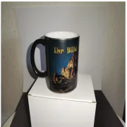 Magie Farbwechselnde Mattierte Keramik-Kaffeetasse Schwarz