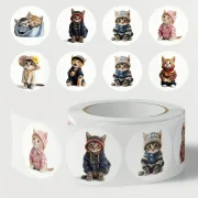 Katzen-Sticker mit Anzug