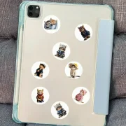 Niedliche Katzen-Sticker mit Anzug - 20 Stück