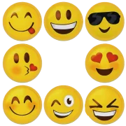 Lustige Smiley Sticker, Rund 