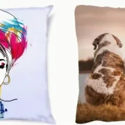 Kissenbezug personalisiert 40 x 40 cm weiß