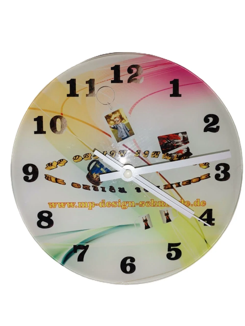 Glasuhr 20 cm Durchmesser