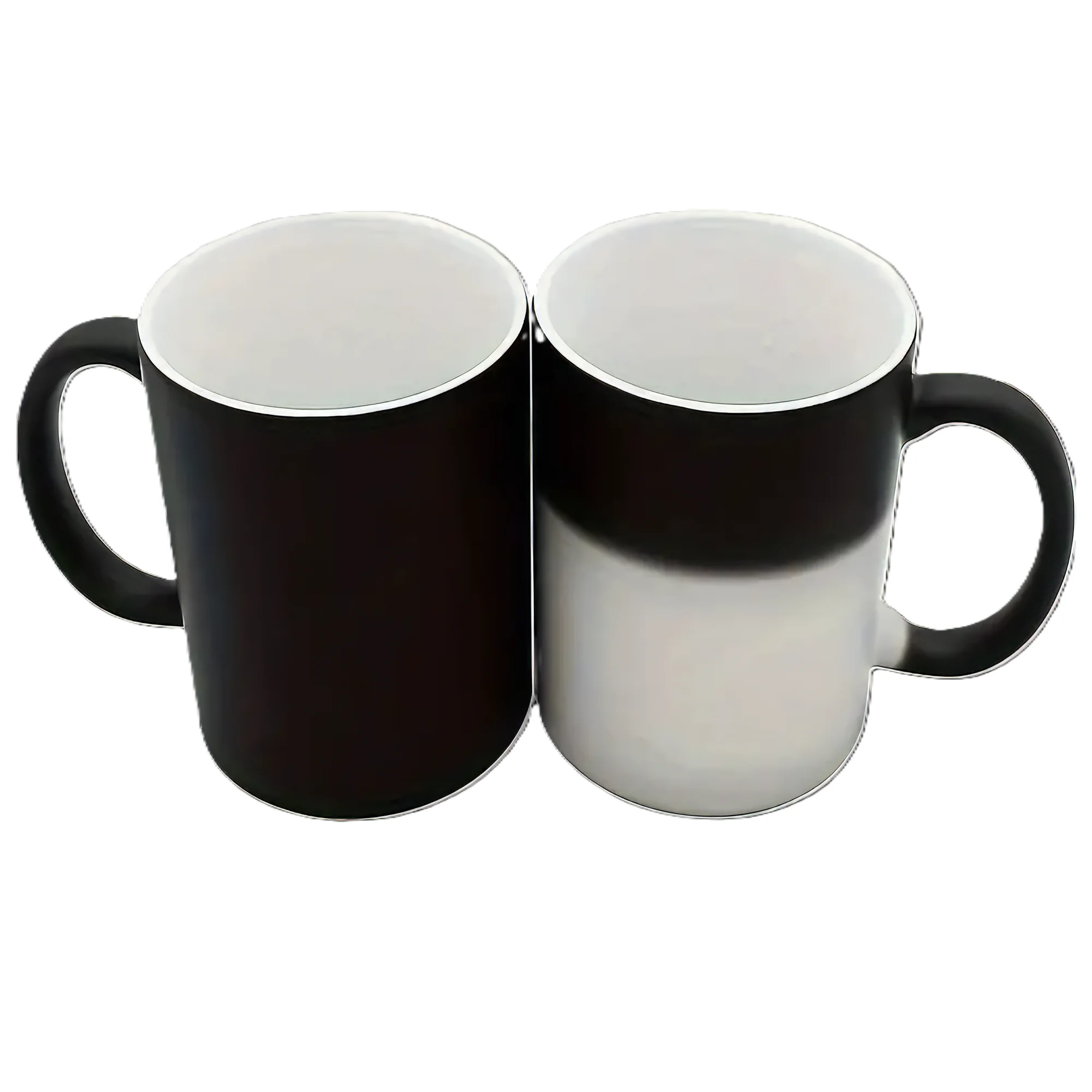 Magie Farbwechselnde Mattierte Keramik-Kaffeetasse Schwarz