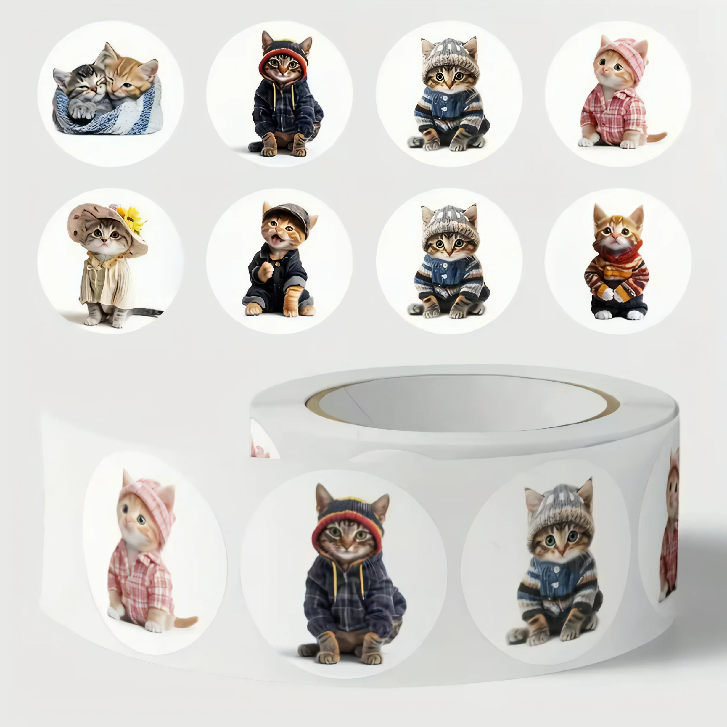 Katzen-Sticker mit Anzug