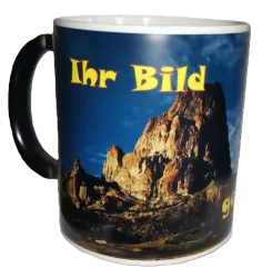 Magie Farbwechselnde Mattierte Keramik-Kaffeetasse Schwarz