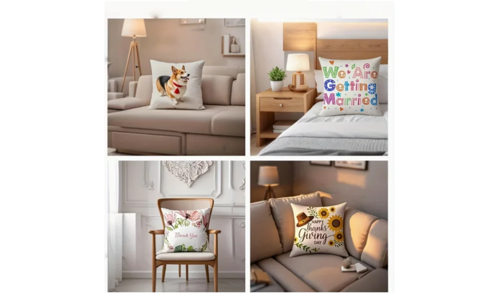 Weiße Kissenbezüge personalisiert